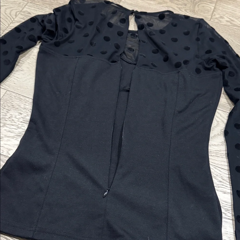 Guess Black Polka Dot Women's Top - Small - Picture 6 of 11